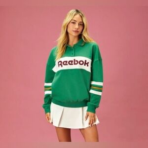 Reebok Top Women’s 3X Jersey x Forever 21 Rugby Pullover French Terry Collared